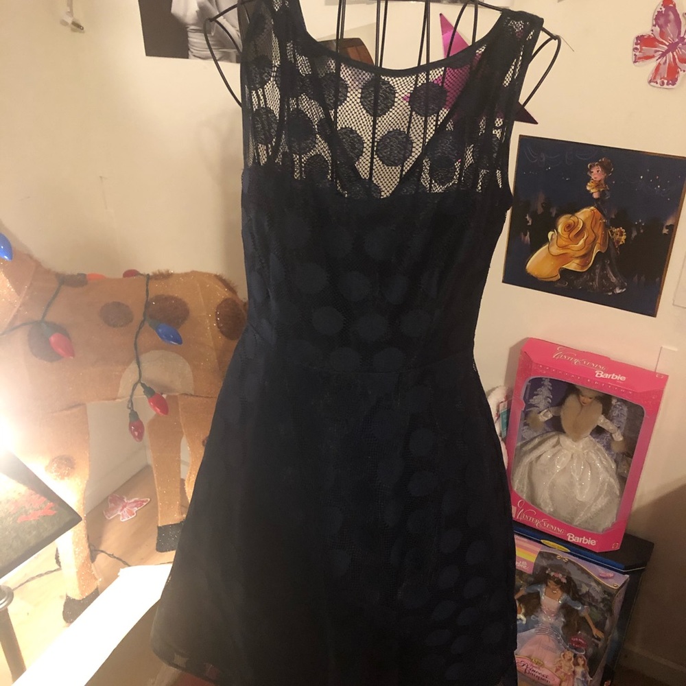 Retro inspired navy blue dress 💙